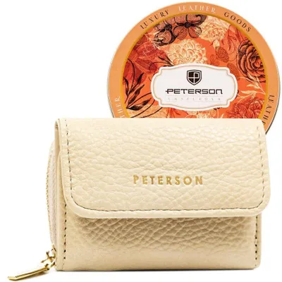 Obrázek produktu pro Peterson dámská peněženka RFID béžová z ekologické kůže 9x6,5 cm
