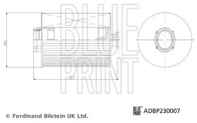 Produktbild von Kraftstofffilter BLUE PRINT ADBP230007 Filtereinsatz