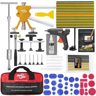 Produktbild von Dellenreparatur Set, Ausbeulset Super PDR, Ausbeulwerkzeug, Gleithammer, Werkzeugtasche