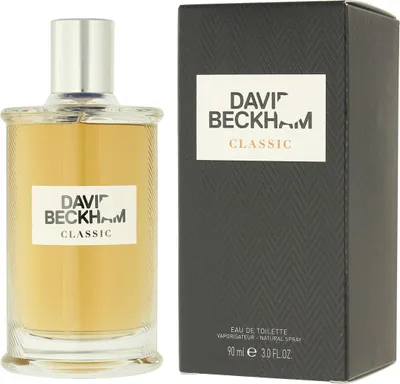 Obrázek produktu pro David Beckham Classic, Pánské, 90 ml, Nedoplnitelná lahvička, Ločidlo galbanorodé, Gin, Limetka, Cypress, Máta, Muškátový oříšek, Jantar, Dřevo