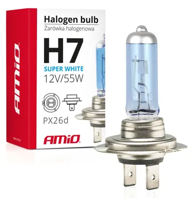 Immagine prodotto di 1 lampadina alogena H7 12 V 55 W con filtro UV Super White E4