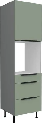 Produktbild von Einbau-Backofenschrank mit Schubladen LUNARA – Breite 60 cm, Grün/Anthrazit
