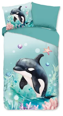 Produktbild von Pure Kinderbettwäsche "Splash" - Grün - (140x220 cm) - 100 % Polyester