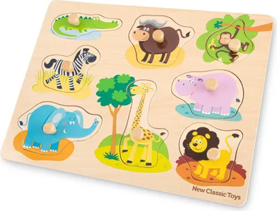 Zdjęcie produktu dla Drewniane puzzle Safari, 9 elementów