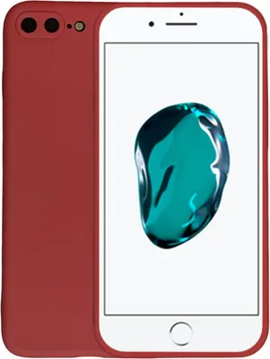 Obrázok produktu pre Silikónové puzdro na mobilný telefón iPhone 7/8 Plus - Zadný kryt Silikónové puzdro - červené