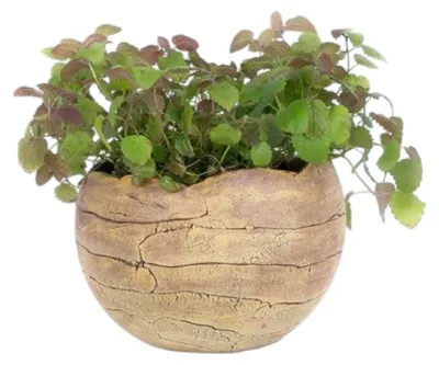Produktbild von Übertopf "Pflanzkugel" Welle (18,00 cm) Moderner Keramik [oder Kunststoff] Blumentopf | Runder Pflanztopf