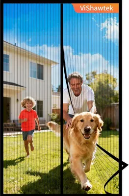 Produktbild von Famanu Fliegengitter für Türen – Magnetische Insektenschutzlösung für Balkon- und Terrassentüren - Katzensicher