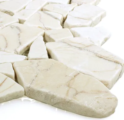 Produktbild von Naturstein Marmor Bruch Mosaikfliesen Pulpis Golden Cream Poliert