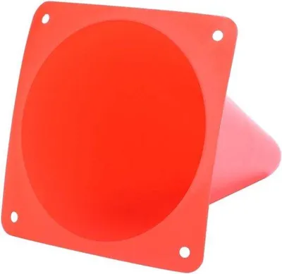 Image de Lot de 6 cônes de sport de 18 cm avec sac de transport pour balisage d'entraînement de football et signalisation routière.