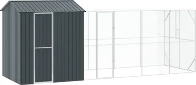 Immagine prodotto di vidaXL Gabbia per uccelli antracite 621 x 208 x 247 cm Acciaio zincato