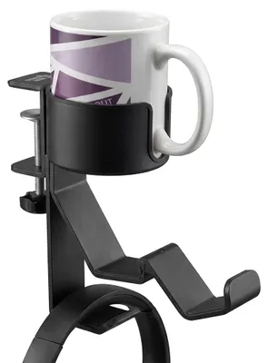 Produktbild von Seitlicher Schreibtisch-Organizer zum Anklemmen mit Becherhalter schwarz