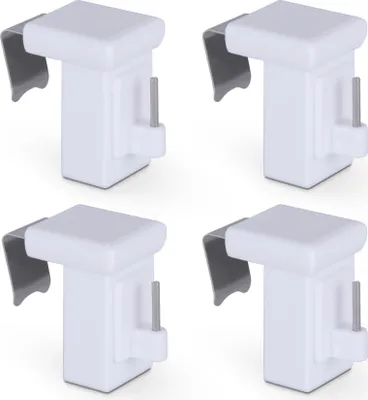 Image de Supports de serrage pour tringles de vitrage "Basic" ( blanc ) Lot de 4