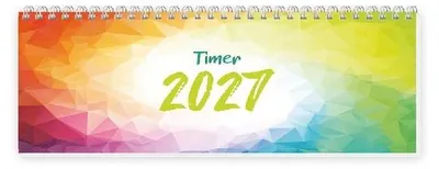 Produktbild von TRÖTSCH - Schreibtischquerkalender Timer Farben (eine Woche 2 Seiten) 2027