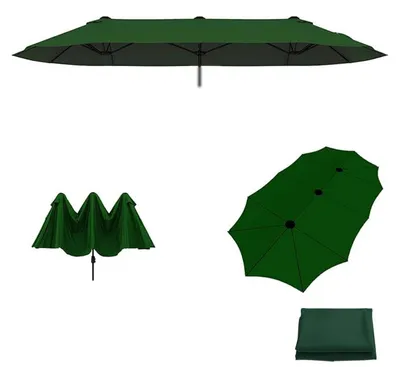 Immagine prodotto di Ombrellone rettangolare, 400 cm, verde, in poliestere
