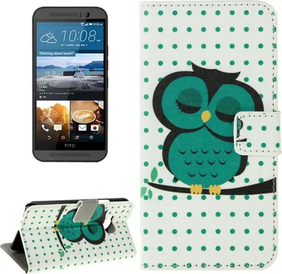 Produktbild von Handyhülle Tasche für Handy HTC One M9 Dicke Eule auf Ast