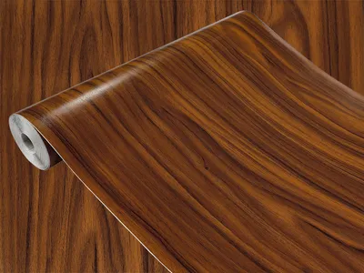 Produktbild von DecoMeister Selbstklebende Folie nach Maß – Klebefolien in Holzoptik – Marmoroptik – Möbelfolie – Lederoptik – Einfarbig – 90x25 cm Gold Nussbaum
