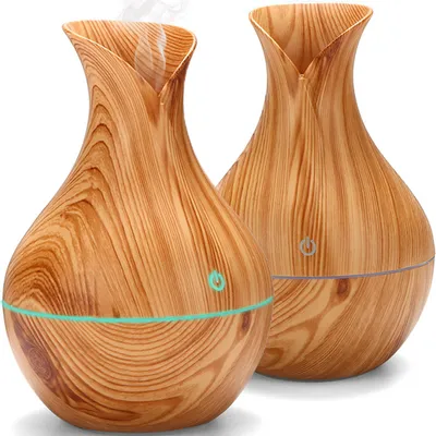 Produktbild von Luftbefeuchter Diffuser Aroma Holz Ultraschall LED Öle Diffusor Duftlampe Duftöl Air Humidifier Aromatherapie Raumbefeuchter Raum Büro Yoga Reto