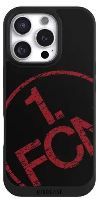 Produktbild von NIVOCASE Handyhülle für Apple iPhone 16 Pro  Hülle NIVOpure Case Schwarz 1. FCN Fanartikel Textur