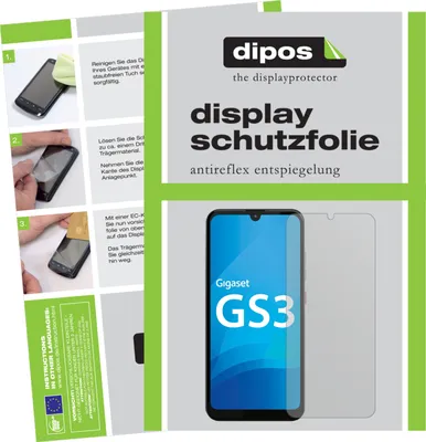 Produktbild von 6x Schutzfolie für Gigaset GS3 matt Displayschutzfolie Folie Display Schutz dipos