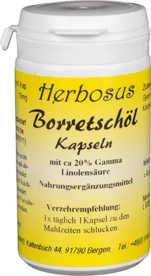 Produktbild von Herbosus Borretschöl Kapseln – Mit wertvoller Gamma-Linolensäure