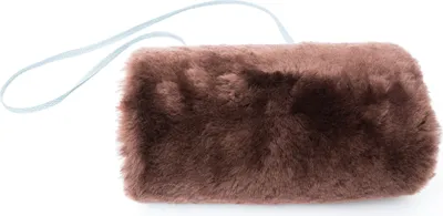 Produktbild von Lammfell Hand Muff NW mit Umhängeband Mocca