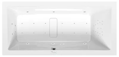 Produktbild von Polysan MARLENE Whirlpool-Badewanne, 180x80x48cm, Highline Hydro-Air, Chrom