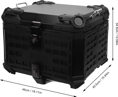 Produktbild von Motorrad-Heckkoffer aus Aluminiumlegierung, 55 l, mit Diebstahlsicherung, Schnellverschluss, wasserdicht, universelle Passform