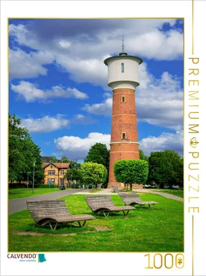 Produktbild von CALVENDO Puzzle Wasserturm Ladenburg | 1000 Teile Lege-Größe 64x48cm Foto-Puzzle für glückliche Stunden