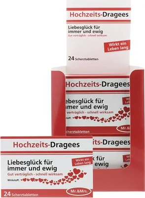 Hochzeitsdragee Scherztabletten 2er Set