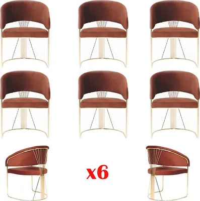 Zdjęcie produktu dla Designerskie tapicerowane siedzisko 6x zestaw krzeseł fotel zestaw wypoczynkowy