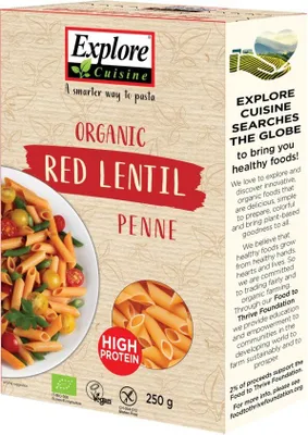 Produktbild von Penne - rote Linsen 250g