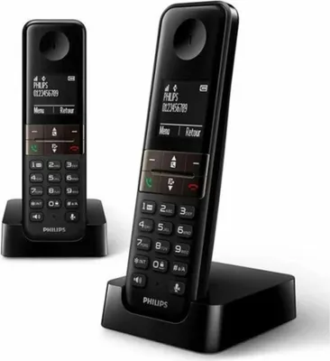 Obrázok produktu pre Bezdrôtový telefón Philips D4702B/34 Duo 1,8" DECT (2 ks)