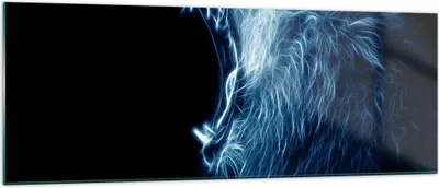 Produktbild von Bilder auf glas - Abstraktion Tier - 140x50cm - Glasbilder - Wandbilder - Kunstdruck - zum Aufhängen bereit - Wanddekoration aus Glas - Glas Bilder - Wandbild auf Glas - Einteilig - GAB140x50-3797