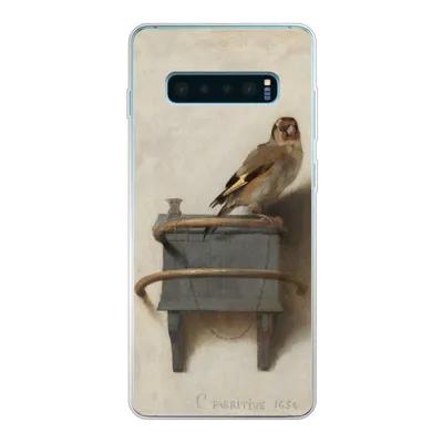 Produktbild von MuchoWow® Handyhülle Schutzhülle Hülle für Samsung Galaxy S10 Plus Stieglitz - Alter Meister - Carel Fabritius Silikon Softcase Handy Hülle - Schutzhülle