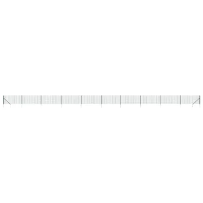 Image de Clôture en treillis métallique et piquet d'ancrage vert 1,1x25m