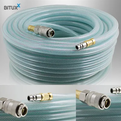 Produktbild von Bituxx 15 Meter PVC Druckluftschlauch mit 1/4 Schnellkupplung Kompressor Kompressoren Schlauch Leitung 15m MS-15944
