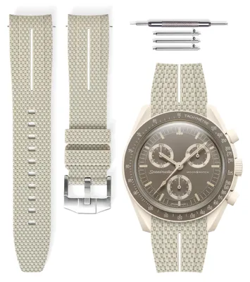 Image de Bracelet de rechange 20 mm - Compatible avec Omega x Swatch MoonSwatch - Fabriqué en TPU - Flexible comme le caoutchouc - Résistant comme l'acier - Bracelet de montre universel