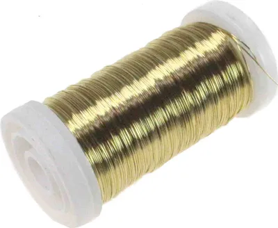 Produktbild von 100g Myrtendraht Dekodraht Ø0,3mm ca.160m Basteldraht Dekolackdraht Lackdraht, Farbe:gold