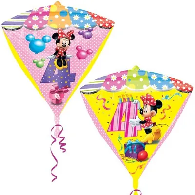 Produktbild von Minnie Maus Zahl 4 Folienballon UltraShape