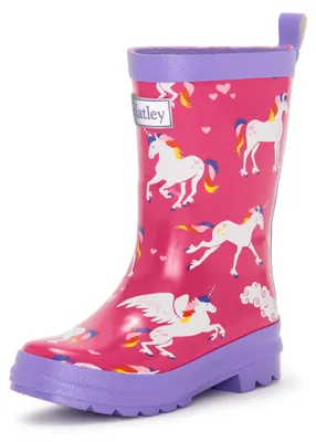Productafbeelding van Hatley Regenlaarsjes voor baby meisjes, met print, Wellington model, roze, maat 20 EU