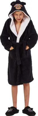 Image de Keanu - Robe de chambre pour enfant TC221 (128) (Noir)