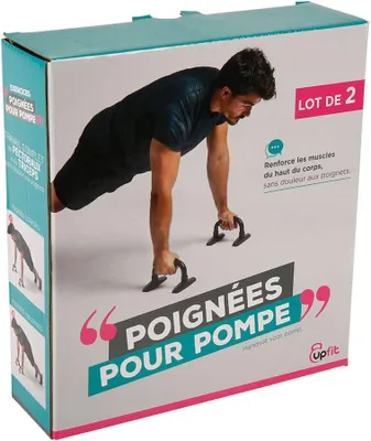 Imagen del producto de Empuñaduras ergonómicas para flexiones, 1 par, antideslizantes, para entrenar en casa