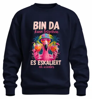 Obrázek produktu pro Můžeme začít. Opět se to zhoršuje. Letní mikina s kapucí "Flamingo", tmavě modrá, velikost XL
