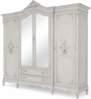 Produktbild von Casa Padrino Luxus Barock Schlafzimmer Schrank Hellgrau 260 cm - Barock Schlafzimmer Möbel