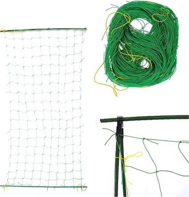 Produktbild von Kletternetz für Kletterpflanzen - Premium Ranknetz für Gemüse und Obst - 9 x 18 m - Vertikaler Gemüsegarten