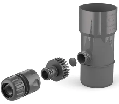 Obrázok produktu pre Žľab pre nádrž na dažďovú vodu 110 mm, grafitová, pre odkvap