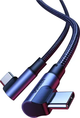 Ugreen Úhlový kabel USB typu C - USB Type C Quick Charge Power Delivery 100 W 5 A 2 m černý (US335 70698)