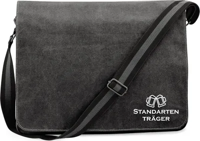 Produktbild von Huuraa Umhängetasche Standartenträger Schützenfest 14 Liter Black Canvas Laptoptasche Geschenkidee