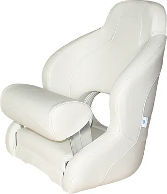 Produktbild von Bootssitz Royal Flip Up Steuerstuhl Schalenform Bootsstuhl : weiß/weiß