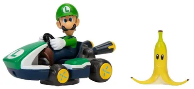 Produktbild von Jakks Pacific Drehe Luigi Kart Mario Kart Figur 6.5 Cm Grün  Grün One Size